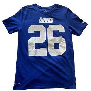 Nike New York Giants Saquon Barkley Jersey T-Shirt #26 Size: Medium